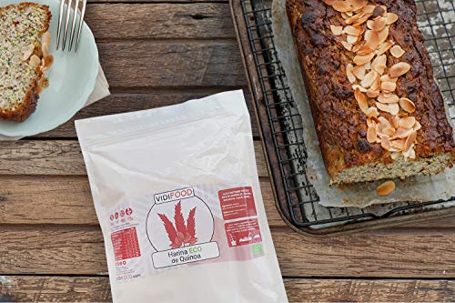 Harina de Quinoa Ecológica - 2kg - Quinoa Orgánica molida sin gluten y alta en proteínas - Deliciosa y nutritiva