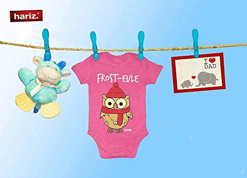 Hariz - Body de manga corta para bebé, diseño de búho, animales, guardería, tarjeta de regalo, rana, color verde