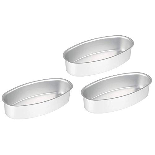 Haude - Juego de 3 moldes ovalados para pan de pan para hornear y hornear