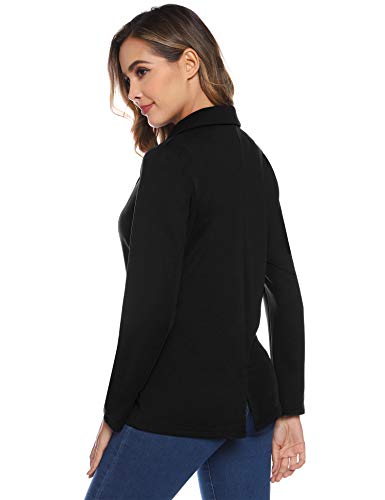 Hawiton Blazer Mujer otoño,Elegante Chaqueta De Traje de Manga Larga Talla Grande Botón Frontal Cardigan Abrigos Mujer,Fiesta Oficina Outwear Blusas Mujer
