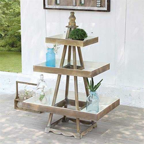 HBJP Expositores Flower Stand Sólido Cama Ventana Tienda de Flor de Madera de jardinería Interior y Exterior del Estante de comestibles Puesto de Flores