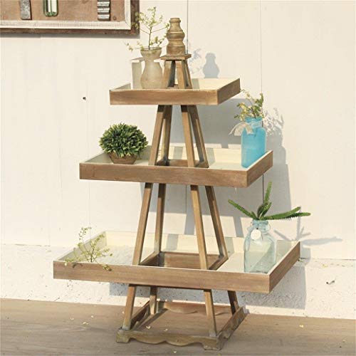 HBJP Expositores Flower Stand Sólido Cama Ventana Tienda de Flor de Madera de jardinería Interior y Exterior del Estante de comestibles Puesto de Flores