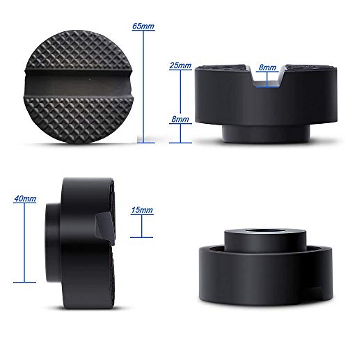 HE-TOP Goma de Gato, Taco de Goma para Gato hidraulico Uso Universal y Antideslizante Durable, Bloque de Caucho para Gato y Elevador de Coche, Proteger el Chasis del Automóvil(2Pack)