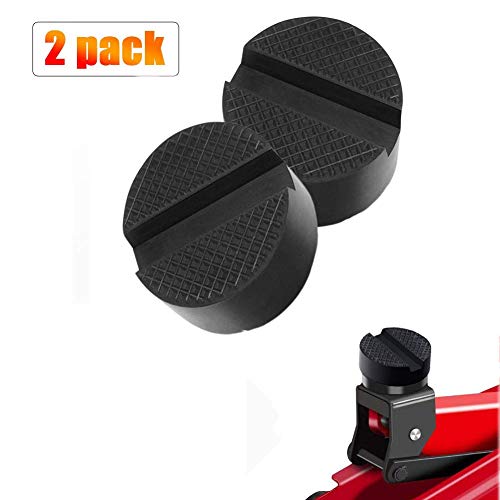 HE-TOP Goma de Gato, Taco de Goma para Gato hidraulico Uso Universal y Antideslizante Durable, Bloque de Caucho para Gato y Elevador de Coche, Proteger el Chasis del Automóvil(2Pack)