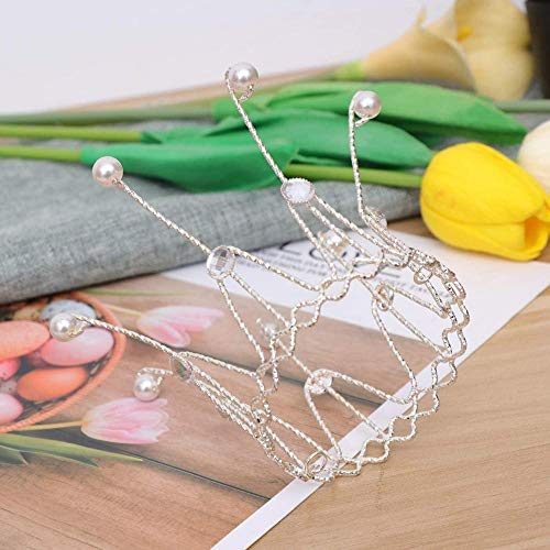 Headwear Tiara Headpiece Hair Band Accesorios para el cabello para mujeres Novia Boda Corona decorativa Elegante delicada decoración de pasteles Suministros para pasteles Corona de pasteles para b