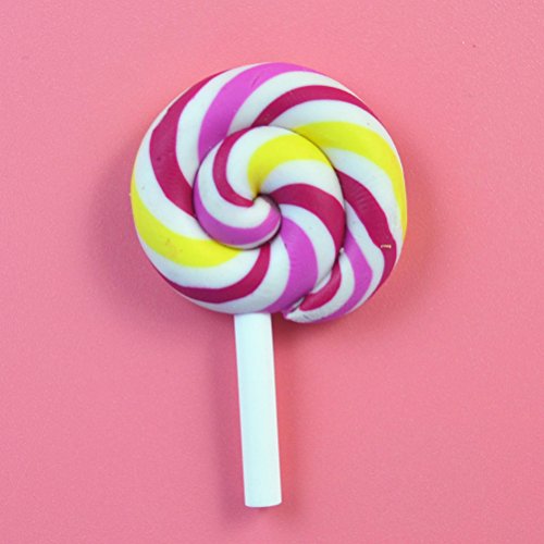 Healifty 36 piezas de arcilla Lollipop caramelo adorno DIY Rainbow Color Lolly Crafts al azar