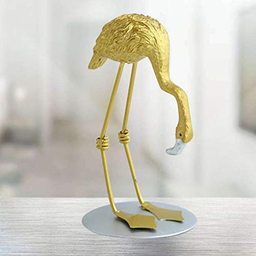 HEALLILY flamenco figura de resina figura animal escultura flamenco ornamento pantalla del escritorio en miniatura para la decoración del hogar (patrón al azar)