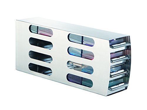 Heathrow Scientific HD2864 Arctic - Organizador de para congelador de laboratorio (cuadrado, horizontal, con cuatro cajones, acero inoxidable)