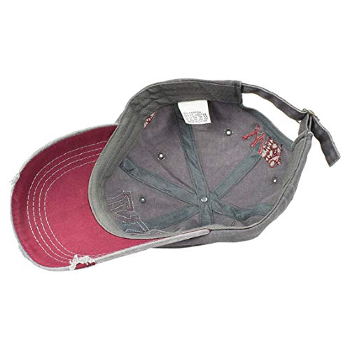 heekpek Gorra Hombre Béisbol Retro Snapback Unisex Verano Letra W Moda Hockey Béisbol Gorras Hip Hop Sombreros (Gris)