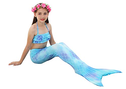 Hejin Cola de Sirena con ala Ideal para Nadar para Niños, A6,140