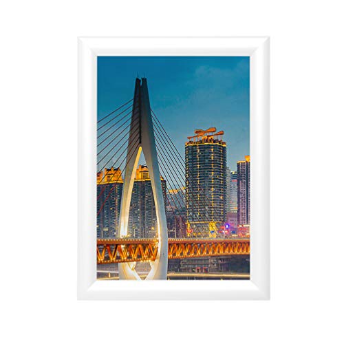 HELEN DECORATION Marco Cartel A2 para Pared, Decorativos Marcos de Fotos Aluminio, Marco de Certificado Cuadro (Blanco, 13 * 9inch)