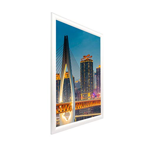 HELEN DECORATION Marco Cartel A2 para Pared, Decorativos Marcos de Fotos Aluminio, Marco de Certificado Cuadro (Blanco, 13 * 9inch)