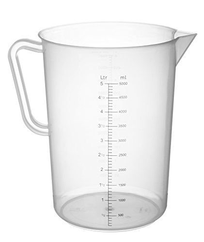 Hendi 567500 Jarra Medidora de Polipropileno - 5 L - Diámetro 190 x 270 mm