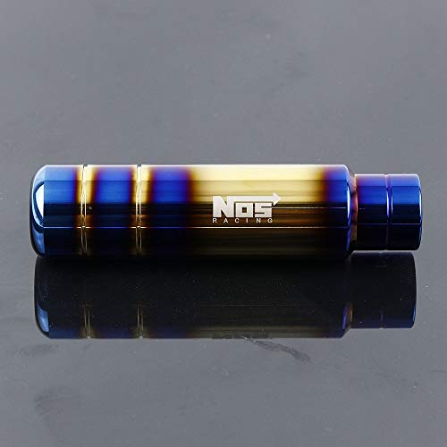 HENGTONGTONGXUN JDM NOVIA quemado azul del oro del estilo de aluminio de 13 cm cambio de engranaje de la palanca de cambios palanca del cabezal de coche universal (Color Name : BRIDE)