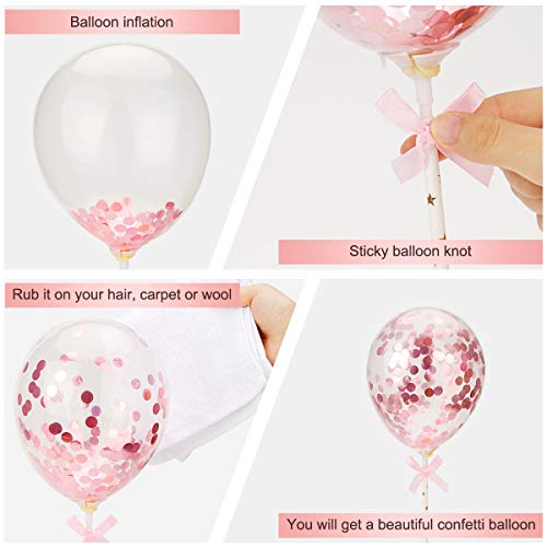Herefun Adornos de Pastel de Cumpleaños, Velas de Pastel de Cumpleaños de Oro Rosa HAPPY BIRTHDAY Velas Amor Corazón de Tartas de Letras Decoraciones Topper para Cumpleaños Fiesta Temática Romántico