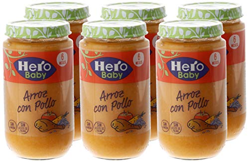 Hero Baby - Arroz Con Pollo Tierno 235 gr - Pack de 6 (Total 1410 gr)