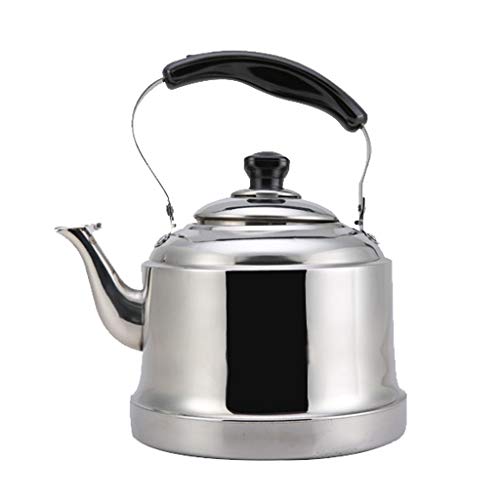 Hervidor HMLIFE Whistling Caldera de Gas de Acero Inoxidable 304 Espesar Cocina de inducción de Gas doméstica de Gran Capacidad Caldera de Restaurante (Tamaño : 5L)