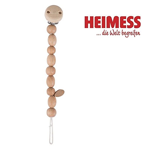 Hevea Chupete 3 – 36 meses//caucho natural//Diseño Pato//forma simétrica//heimess Madera Chupete Cadena perlas natural