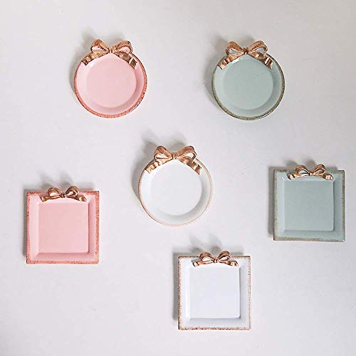 HIGHKAS Decoración Arco Vintage Europea Placa Almacenamiento joyería Retro Bandeja Decorativa Pendientes joyería Resina Redonda Soporte exhibición para joyería Llave cosmética Organizador Alimentos