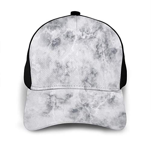 Hip Hop Sun Hat Baseball Cap,Granite Surface Pattern with Stormy Details Natural Mineral Formation Print,For Men&Women