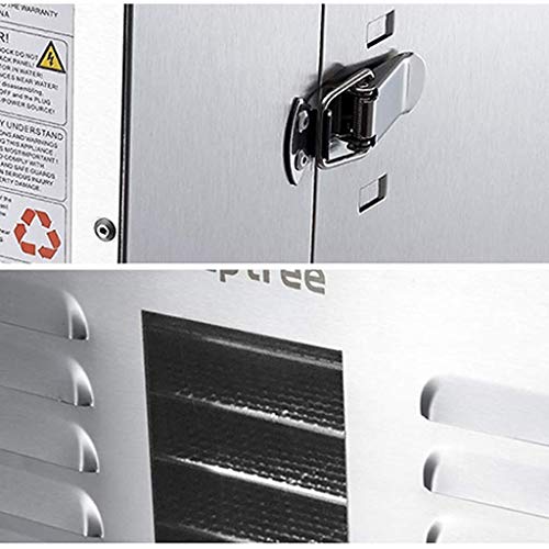 HJTLK Deshidratadores de Alimentos, secador de Alimentos, secador de Alimentos eléctrico de Acero Inoxidable de 10 Niveles 60L 1000W, temporización Inteligente de la máquina 0~15H 40 ℃ ~ 90 ℃ Co