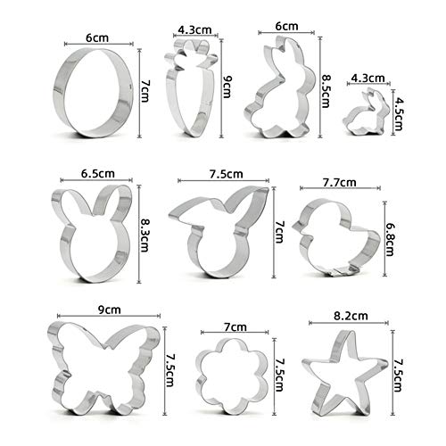 HMMJ Cortadores de la Galleta Set, 8 Piezas Animal Cortador de la Galleta moldes fijados, moldes for Galletas de Navidad Conjunto de pastelería Torta de la Galleta Molde de la hornada, for el Partido