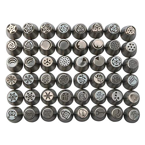 Hoja de la flor 109PCS / manga pastelera Consejos de tuberías de silicona bolsa tricolor acoplador Rose rusa Boquillas magdalena Decoración de Pasteles