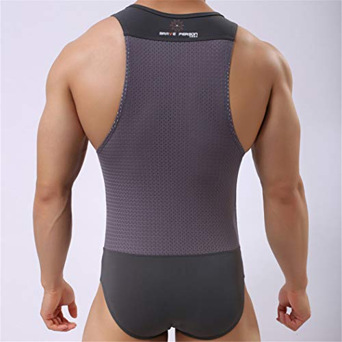 Hombres Body elástico Ropa de una Sola Pieza Formadores Slim Lose Weight Corset Underwear