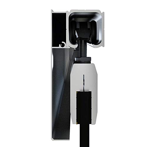 HOMCOM Puerta Corrediza de Vidrio Puerta Corredera Deslizante de Cristal Seguridad 102,5x205 cm