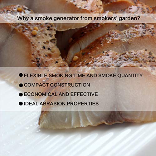 Homealexa Generador de Humo profesional de Acero Inoxidable Frío para Generador de Humo frío, Ahumador de Alimentos, Ahumador de carne para Barbacoa, BBQ, Ahumador