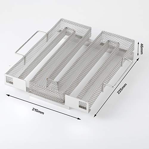 Homealexa Generador de Humo profesional de Acero Inoxidable Frío para Generador de Humo frío, Ahumador de Alimentos, Ahumador de carne para Barbacoa, BBQ, Ahumador