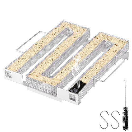 Homealexa Generador de Humo profesional de Acero Inoxidable Frío para Generador de Humo frío, Ahumador de Alimentos, Ahumador de carne para Barbacoa, BBQ, Ahumador
