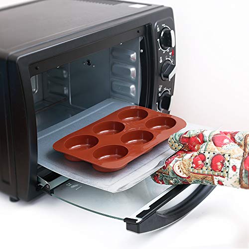 homEdge Molde de silicona ovalado de 6 cavidades, 3 paquetes de moldes ovalados para hacer jabón hecho a mano, chocolate, velas de jabón y gelatina marrón
