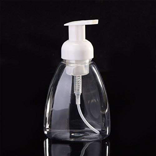 HOMEE 300ml Dispensador Jabón Plastico Espuma Bomba Botella, Vacía Dispensador de Desinfectante Manos de Botellas de Gel, Dosificador Jabon de Emulsión Champú Líquido, 4 Piezas