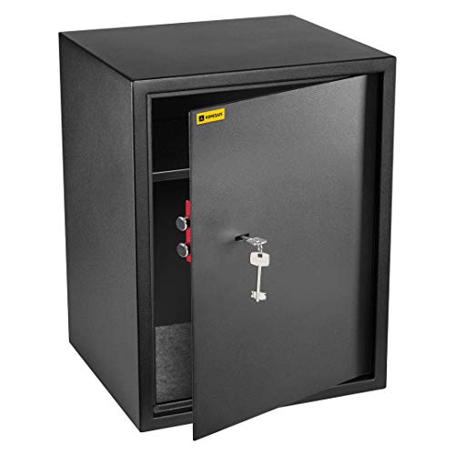 HomeSafe HV50K Caja fuerte con Cerradura de Calidad 50x35x35cm (HxWxD), Negro Satén de Carbón