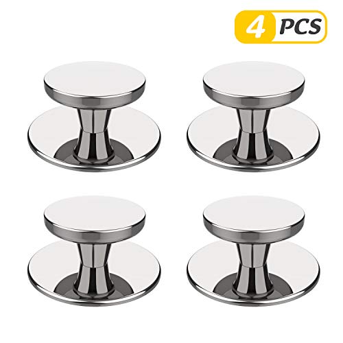 HOMEWINS 4PCS Juego de asas y pomos universales de repuesto para tapas de olla, sartén y cacerola