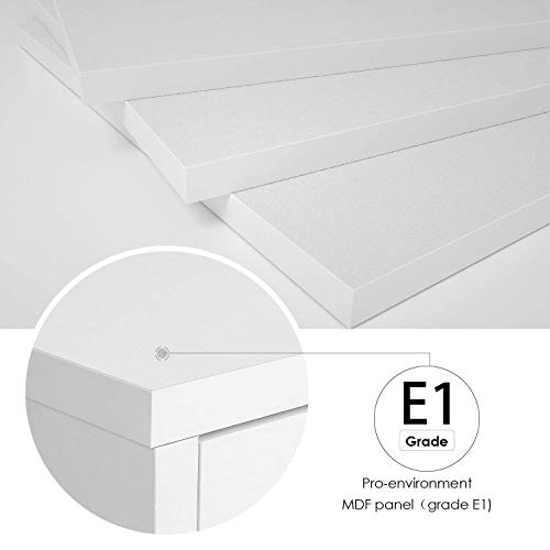 Homfa Mueble TV Salón Mesa para TV Mesa Baja para Televisor Receptor Reproductor DVDcon 2 Puertas 1 Estante Blanco 110x35x36cm