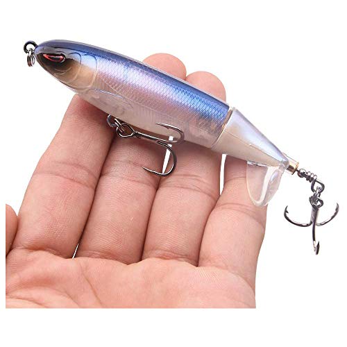 HONESFRIENWL Señuelos De Pesca Realistas, 10 Cm Ojos Realistas 3D Flotante Cola Giratoria Señuelos De Cebo Conjunto De Aparejos para Todo Tipo De Peces