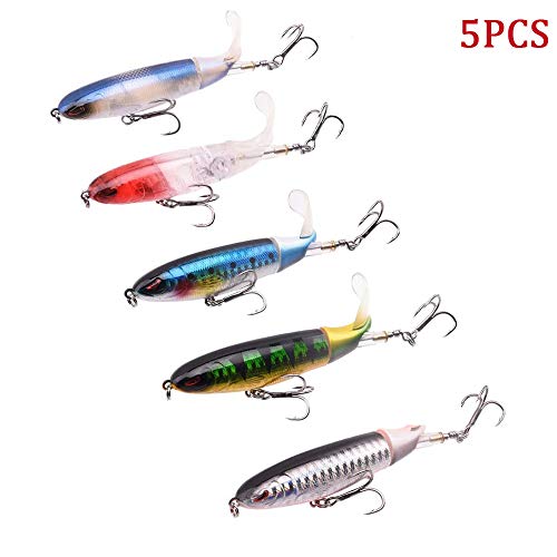 HONESFRIENWL Señuelos De Pesca Realistas, 10 Cm Ojos Realistas 3D Flotante Cola Giratoria Señuelos De Cebo Conjunto De Aparejos para Todo Tipo De Peces