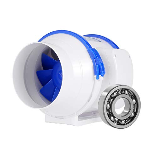 Hon&Guan Ventilador Extractor de Conducto en Línea para Baño, Invernaderos, Hidropónicos (ø125mm)