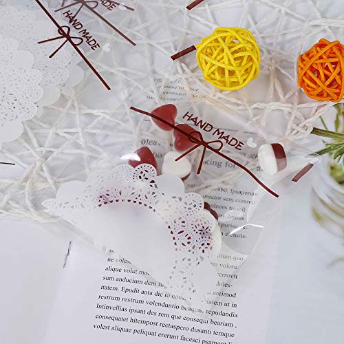 HONGXIN-SHOP Bolsas de Dulces Transparentes Bolsa de Sellado de Celofán Autoadhesiva para Fiestas Boda Fiesta de Bienvenida a Bebé 300 Piezas