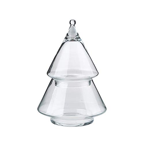 HOOBBI El Tanque de almacenaje Transparente de Vidrio con Tapa de Hogares Glass Candy Jar Botella Decorativo Banquete de la Boda Decorativo de Caramelo (Color : Si)