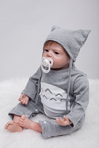 HOOMAI 22inch 55 cm Boy muñeca Reborn bebé Niño pequeño Suave Silicona Vinilo Realista Reborn Baby Doll Niñas Magnetismo Juguetes Bebes Recien Nacidos Ojos Abiertos