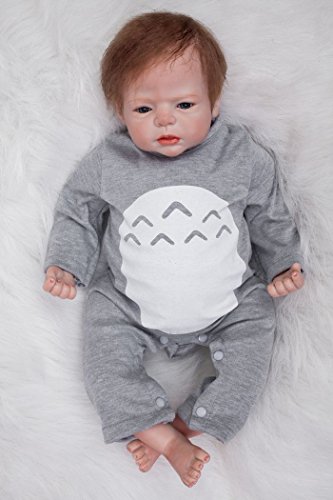 HOOMAI 22inch 55 cm Boy muñeca Reborn bebé Niño pequeño Suave Silicona Vinilo Realista Reborn Baby Doll Niñas Magnetismo Juguetes Bebes Recien Nacidos Ojos Abiertos