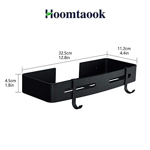 Hoomtaook Estanteria Ducha sin Taladros Cajita de Repisas Para Ducha Para Organizar Productos,Organizador Ducha Autoadhesivo, Para no Dañar el Montaje de Pared en los Baños de Cocinas 2 Piezas Negro