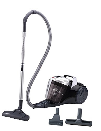 Hoover Breeze BR30PET - Aspirador sin bolsa, Aspirador ciclónico, Cepillo especial para pelo de mascota, Cepillo parquet, Filtro EPA, 550W, Depósito 2L, 78dBA, Potencia fija, Cable 8m, Color gris