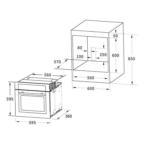 Horno eléctrico integrado de 60cm EB8015ED + placa inducción 59 cm IND5901FZ (aire caliente, sistema parrilla/asador, cajones telescópicos, zona flexible, acero inoxidable) SET80152FZ - KKT KOLBE