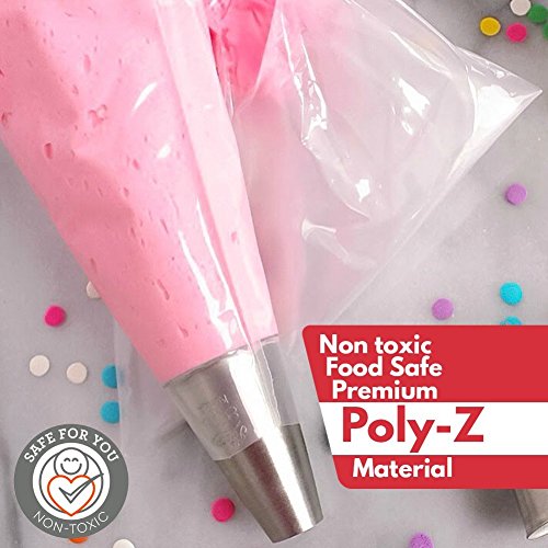 Hosaire 100 Piezas Cocina Desechable Crema Pastelera Bolsa Pastel Glaseado Adorna la Herramienta de Tuberías