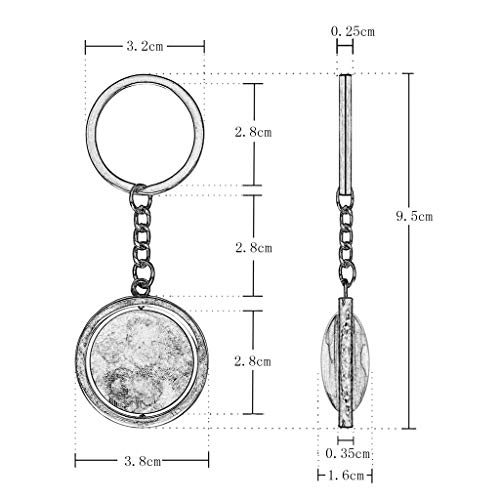Hqiyaols Keychain Nueva Zelanda Punakaiki Pancake Rock y Blowhole Greymouth Cristal Girar Acero Inoxidable Llavero Viajes Ciudad Recuerdo Llavero