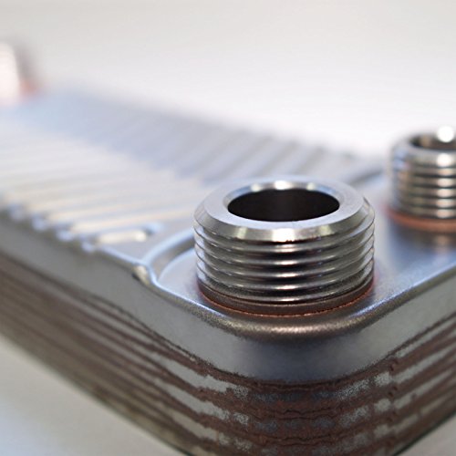 Hrale Intercambiador calor térmico acero inoxidable 30 placas Termocambiador placas máx. 66 kW